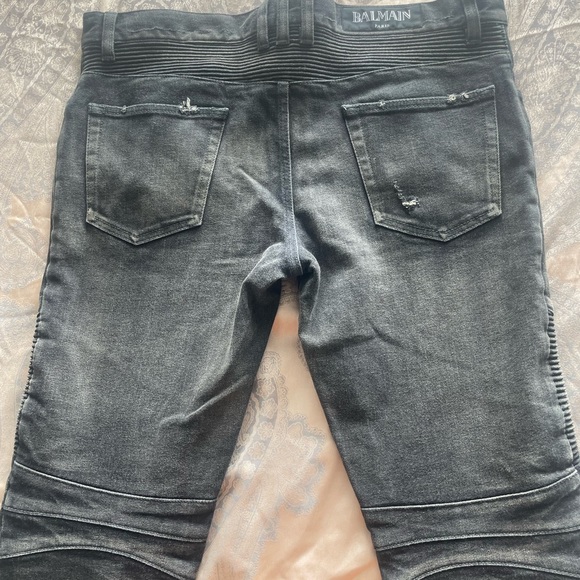 BALMAIN MENS BIKER STRETCH SZ 33 - Picture 7 of 9